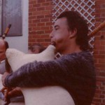 Linsey Pollak at Bagpipe Convention, Tallangatta, late 80s